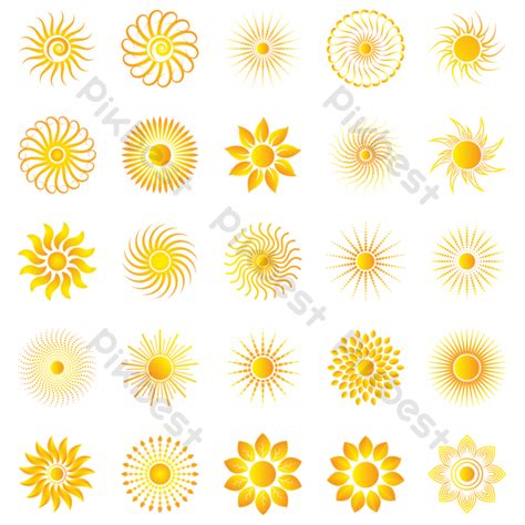 Abstract Vector Sun Logo Big Set PNG Images | EPS Free Download - Pikbest