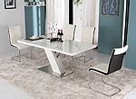 Modern White Lacquer Dining Table | Modern Dining