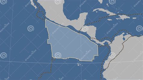 Cocos Plate - Boundaries. Contour Map Stock Illustration - Illustration of eruptions ...