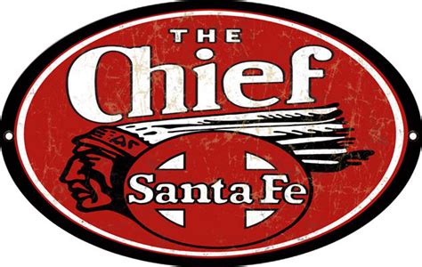 The Chief Santa Fe Railroad Sign Aged Style Aluminum Metal - Etsy