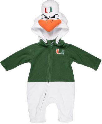 Stay warm in this awesome Miami Hurricanes Sebastian the Ibis Costume ...