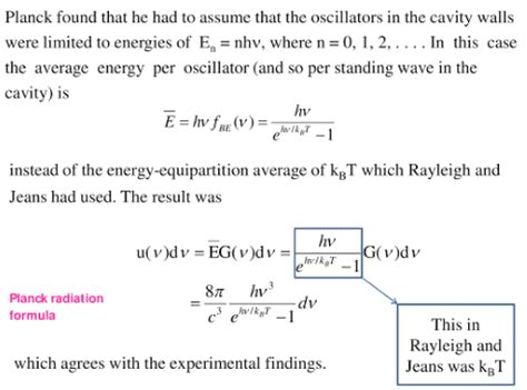 Planck's radiation law derivation - Ox Science