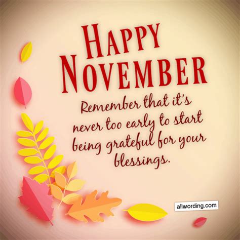 50 Cool Ways to Wish Everyone a Happy November » AllWording.com