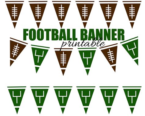 Football Pennant Banner {Free Printable} | Here Comes The Sun