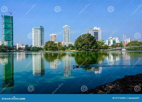 Beira Lake stock photo. Image of apartments, water, asia - 37716292