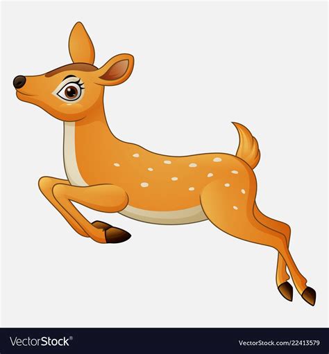 illlustration of Cartoon funny deer running. Download a Free Preview or ...