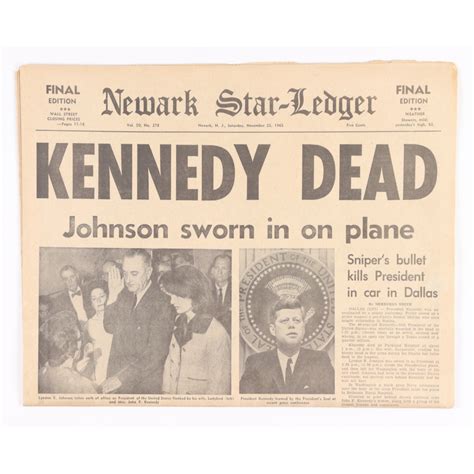 1963 "Newark Star-Ledger" Full Newspaper | Pristine Auction