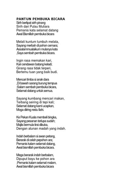 Pantun Pidato Pembuka - Literasi Sekolah