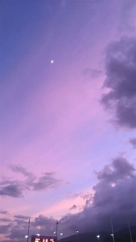 night sky / twilight / half moon / lavender sunsets / lavender aesthetic / laven | Purple ...