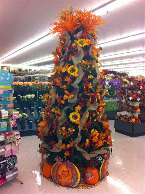 Fall tree at Hobby Lobby | Fall christmas tree, Autumn trees, Fall halloween decor