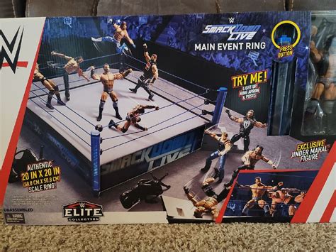 WWE SMACKDOWN LIVE MAIN EVENT SCALE RING CIB WITH LOTS OF ACCESSORIES ...