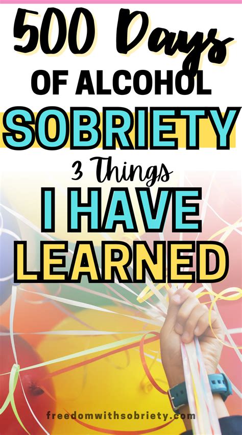 500 Days Of Sobriety-3 Things I’ve Learned - Freedom With Sobriety