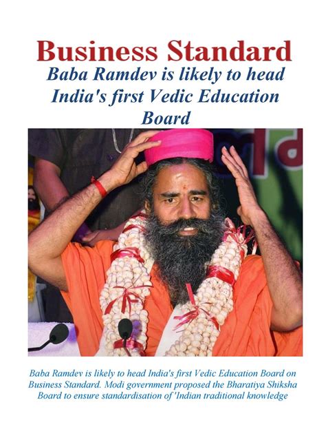 Baba Ramdev is likely to head India's first Vedic Education Board by ...