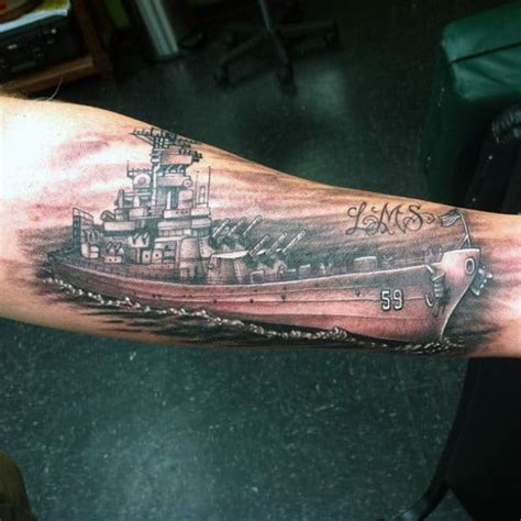 Submarine Tattoo Ideas ~ Tattoos Navy Ship Forearm Usn States United Man Ink Worthy Saluted ...