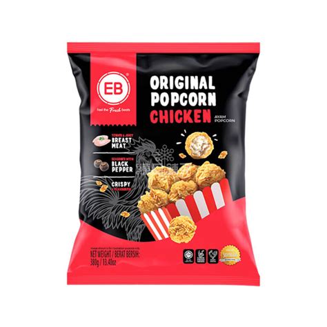 EB POPCORN CHICKEN ORIGINAL (380G) - Frozen Food Best Priced Quality Delivery Ipoh, Perak, Malaysia