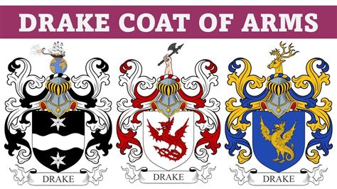 Drake Coat of Arms & Family Crest - Symbols, Bearers, History - YouTube