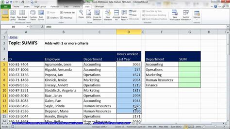 Excel Data Analysis: Sort, Filter, PivotTable, Formulas (25 Examples): HCC Professional Day 2012 ...