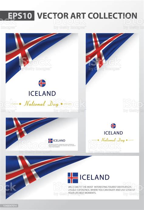 Iceland Colors Background Collectionicelandic National Flag Stock Illustration - Download Image ...