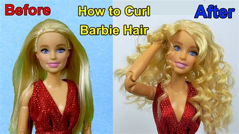 How to Curl barbie Doll Hair veryyy easily- Result will amaze you!Barbie DIY- #Papiyon - YouTube