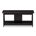 Furinno Jaya 36 in. French Oak Gray Medium Oval Wood Coffee Table with Shelf 15020GYWBK - The ...