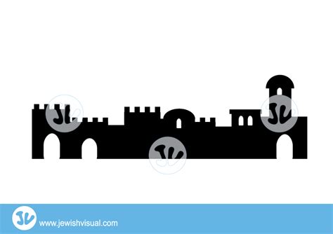 Jerusalem Skyline Silhouette