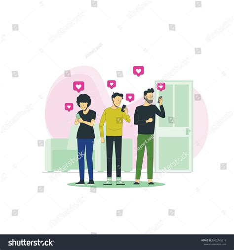 Concept People Get Gathering Vector Illustration Stock Vector (Royalty ...