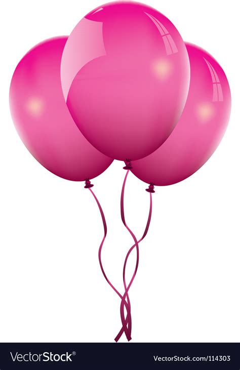 Pink balloons Royalty Free Vector Image - VectorStock