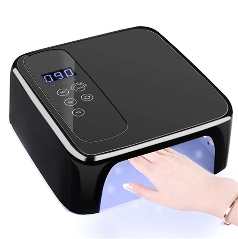 72W Cordless Rechargeable LED Nail Lamp by Lumcrissy - Black | UV LED Nail Dryer for Gel Polish ...