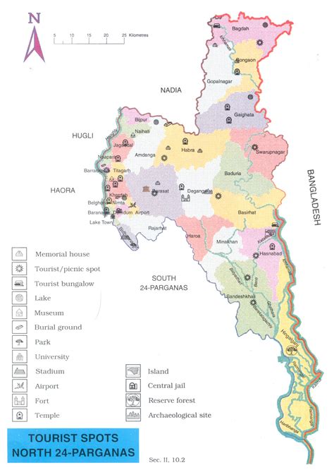 North Parganas Tourist Map - Parganas India • mappery