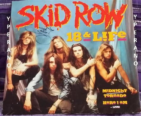 SKID ROW: 18 and life 12" Signed, autographed PROMO promotional 12 ...