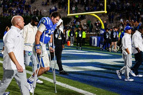 Duke QB Riley Leonard day to day with ankle injury, outlook ‘positive ...