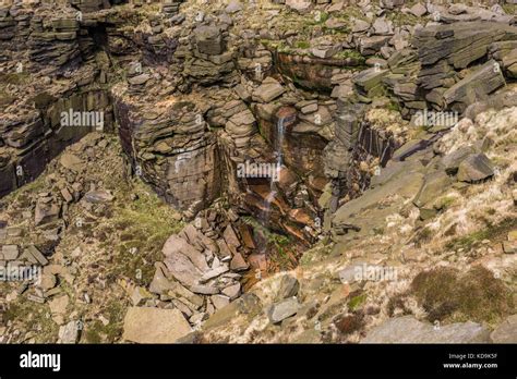 Kinder Downfall on Kinder Scout, Peak District National Park, Derbyshire, UK Stock Photo - Alamy