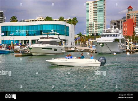 Boats outside the Yacht Club and Marina Jack Restaurant in Sarasota FL, USA Stock Photo - Alamy