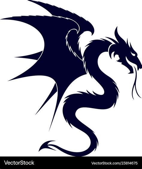 A dragon symbol Royalty Free Vector Image - VectorStock