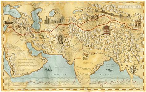 MAPS & ATLAS - SILK ROAD TRADE ROUTES MAP | Silk road map, Silk road ...