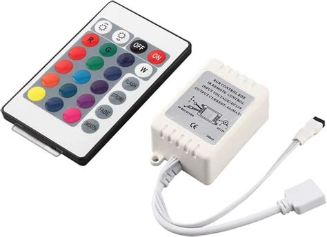 JICHUIO 1 Juego RGB 16 Colores 4 Funciones de Control de luz Diferentes Caja de Control Remoto ...