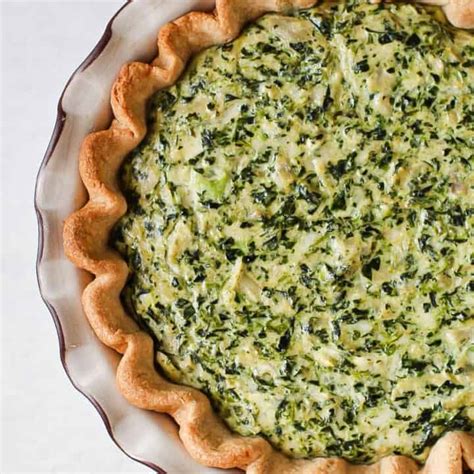 Spinach Artichoke Quiche - Everyday Pie