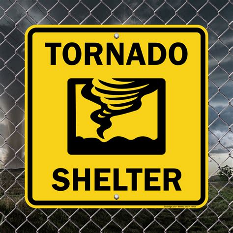 Tornado Shelter Emergency Sign, SKU: K-9926