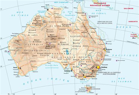 Detailed map of Australia with highways, cities and airports | Vidiani.com | Maps of all ...