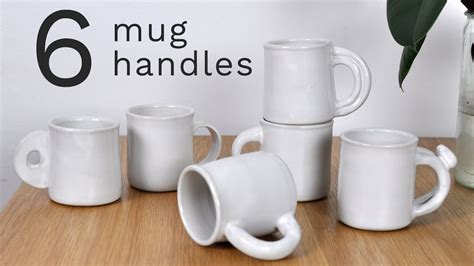 6 Mug Handle Ideas // beginner pottery at home - YouTube