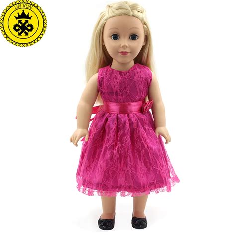 Aliexpress.com : Buy American Girl Doll Clothes Rose Princess Dress Doll Clothes for 18 inches ...