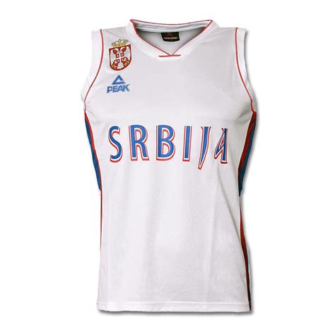 Peak Serbia national basketball team jersey - white : Small Serbian Shop