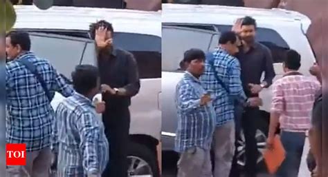 Viral video! Vijay's first public appearance after his political party's launch | - Times of India