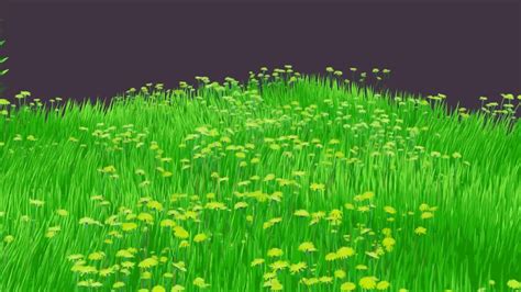 blender anime grass + tree animation - YouTube