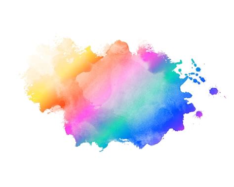 Free Vector | Rainbow color abstract watercolor stain texture background