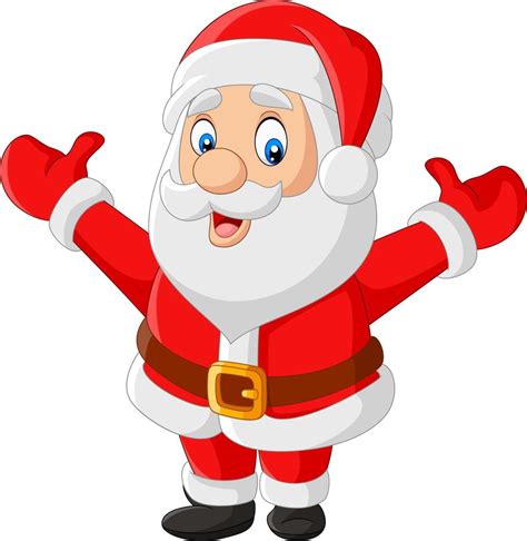 Cartoon happy santa claus waving 8604968 Vector Art at Vecteezy