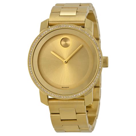 Movado Bold Diamond Gold Dial Gold Ion-plated Unisex Watch 3600150 - Bold - Movado - Watches ...