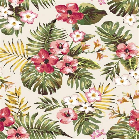 Tropical Flowers Removable Wallpaper | Flower backgrounds, Background ...