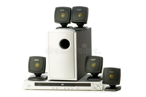 DVD player and speakers stock photo. Image of receiver - 9797658