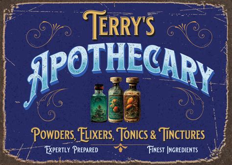 Apothecary Sign Personalized Vintage Style Retro Metal Kitchen Sign. H – SoVeryPersonal.com